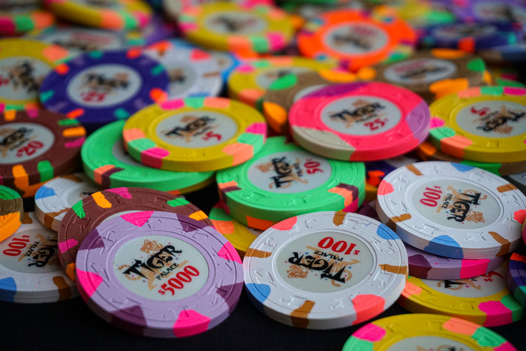 Tiger Palace (Paulson) Secondary Cash $0.50 (frac) chip - Sherbet Green 39mm - One Barrel