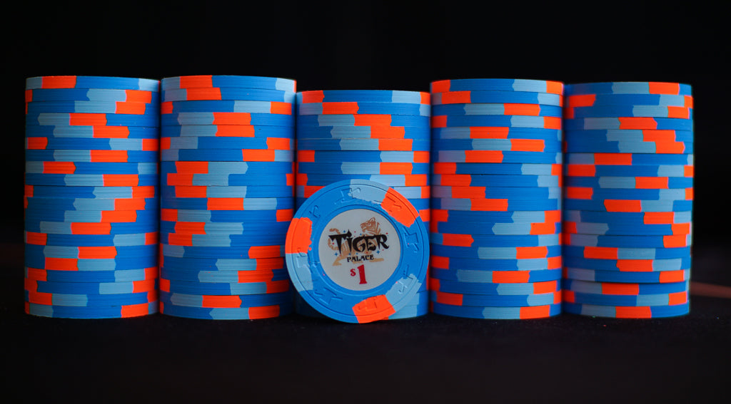 Tiger Palace (Paulson) Secondary Cash $1 chip - Blue Grain 39mm - One Barrel