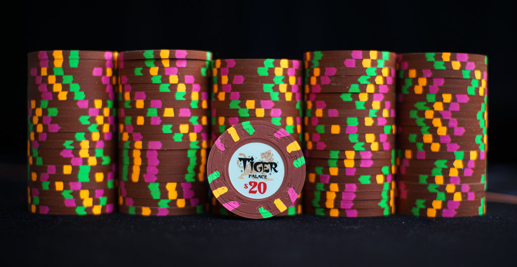 Tiger Palace (Paulson) Secondary Cash $20 chip - Russet (Brown) 39mm - One Barrel