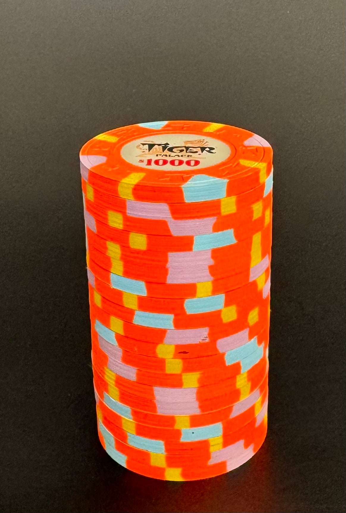 Tiger Palace (Paulson) Primary Cash $1,000 chip - Blaze Orange 39mm - One Barrel