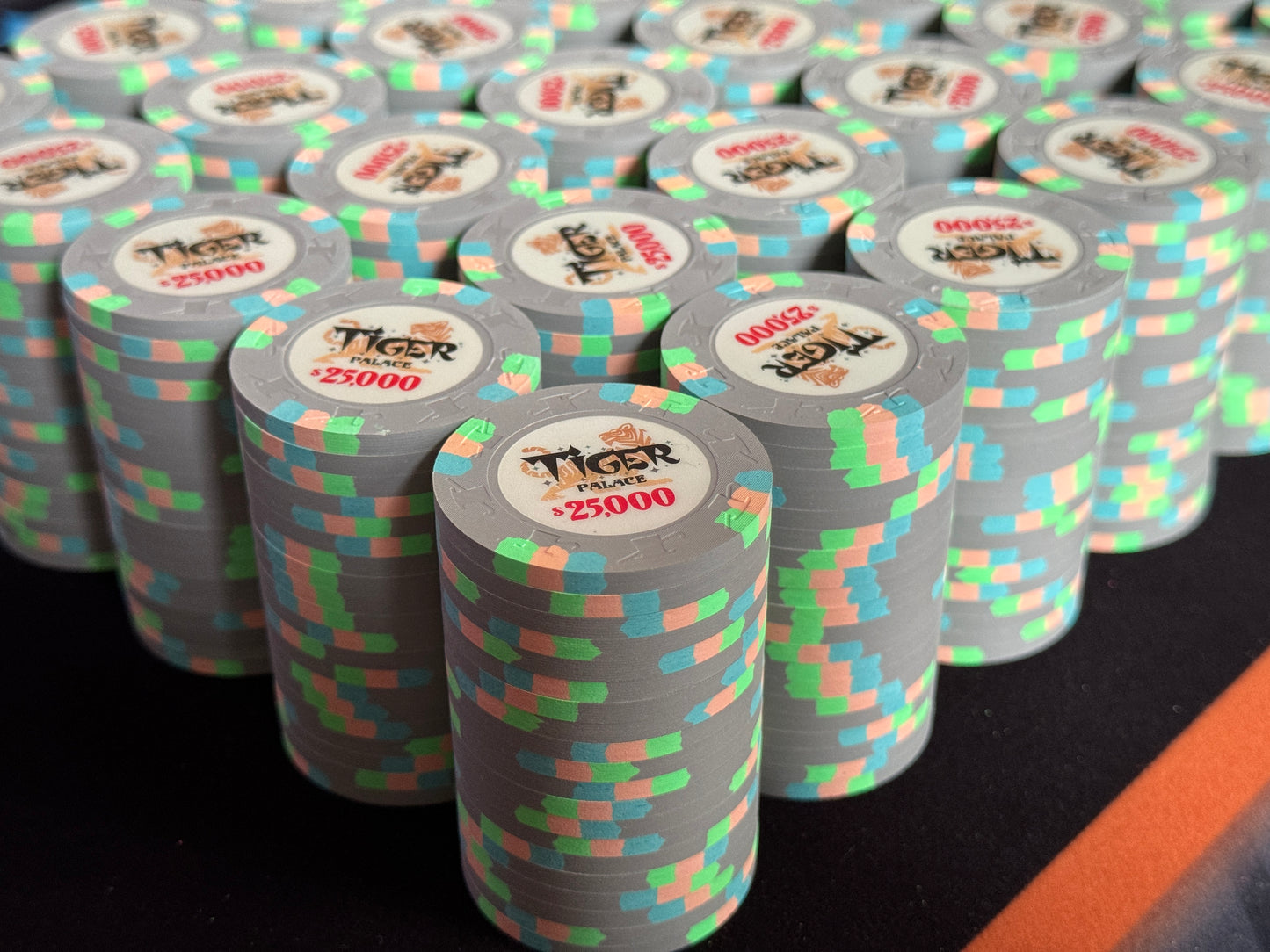 Tiger Palace (Paulson) Misc Cash $25,000 chip - Showboat Grey - 43mm - One Barrel (Copy) (Copy)
