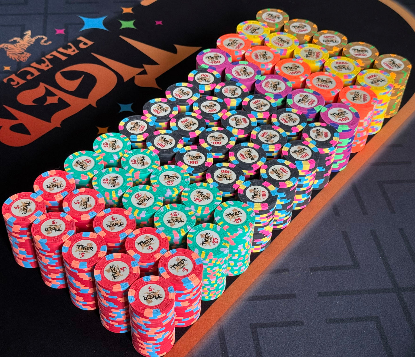 Tiger Palace (Paulson) Cash Set: VIP1 $5/$10 to $50/$100+ 'Vegas' set - 1200 chips
