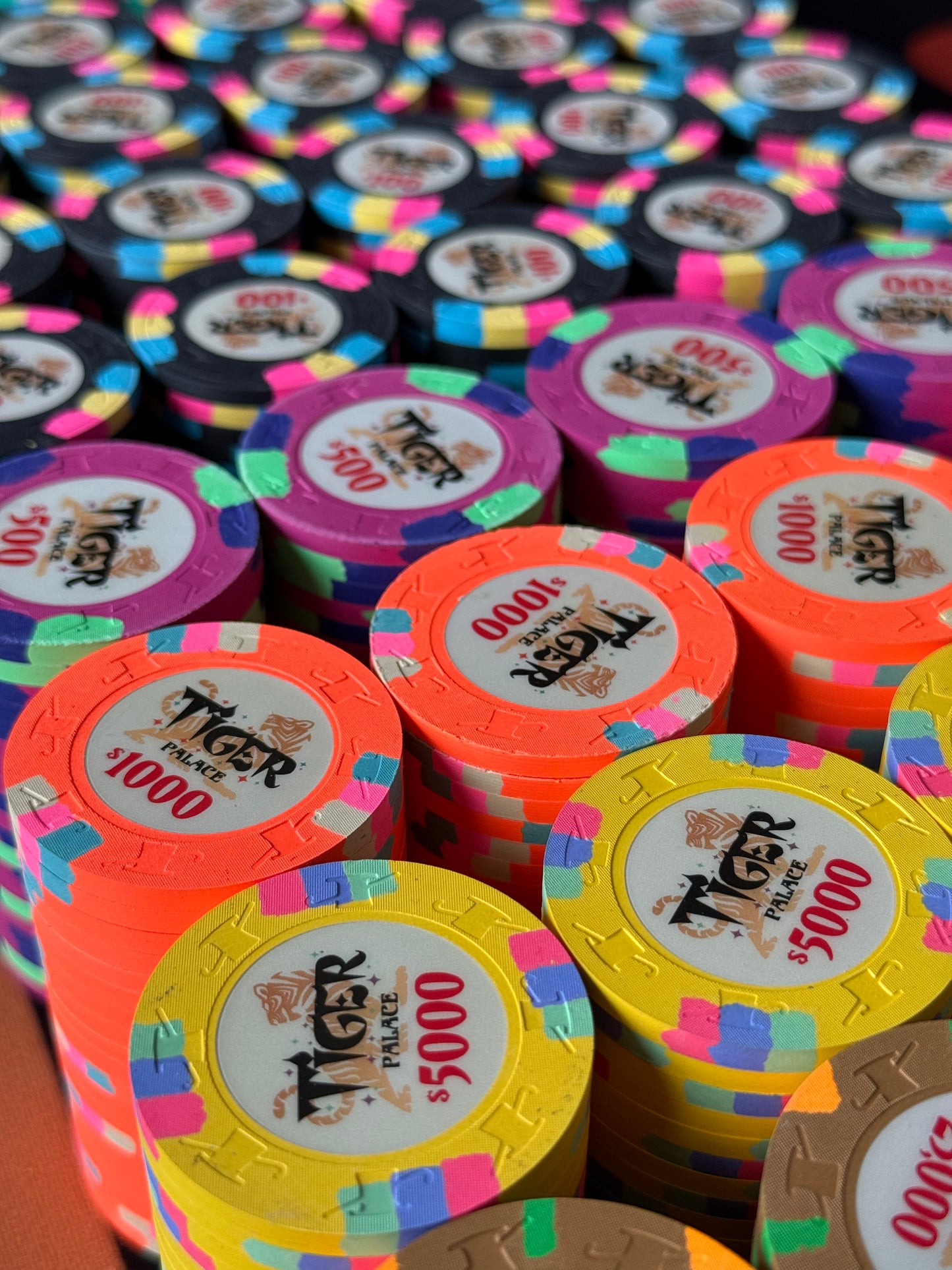 Tiger Palace (Paulson) Cash Set: VIP1 $5/$10 to $50/$100+ 'Vegas' set - 1200 chips