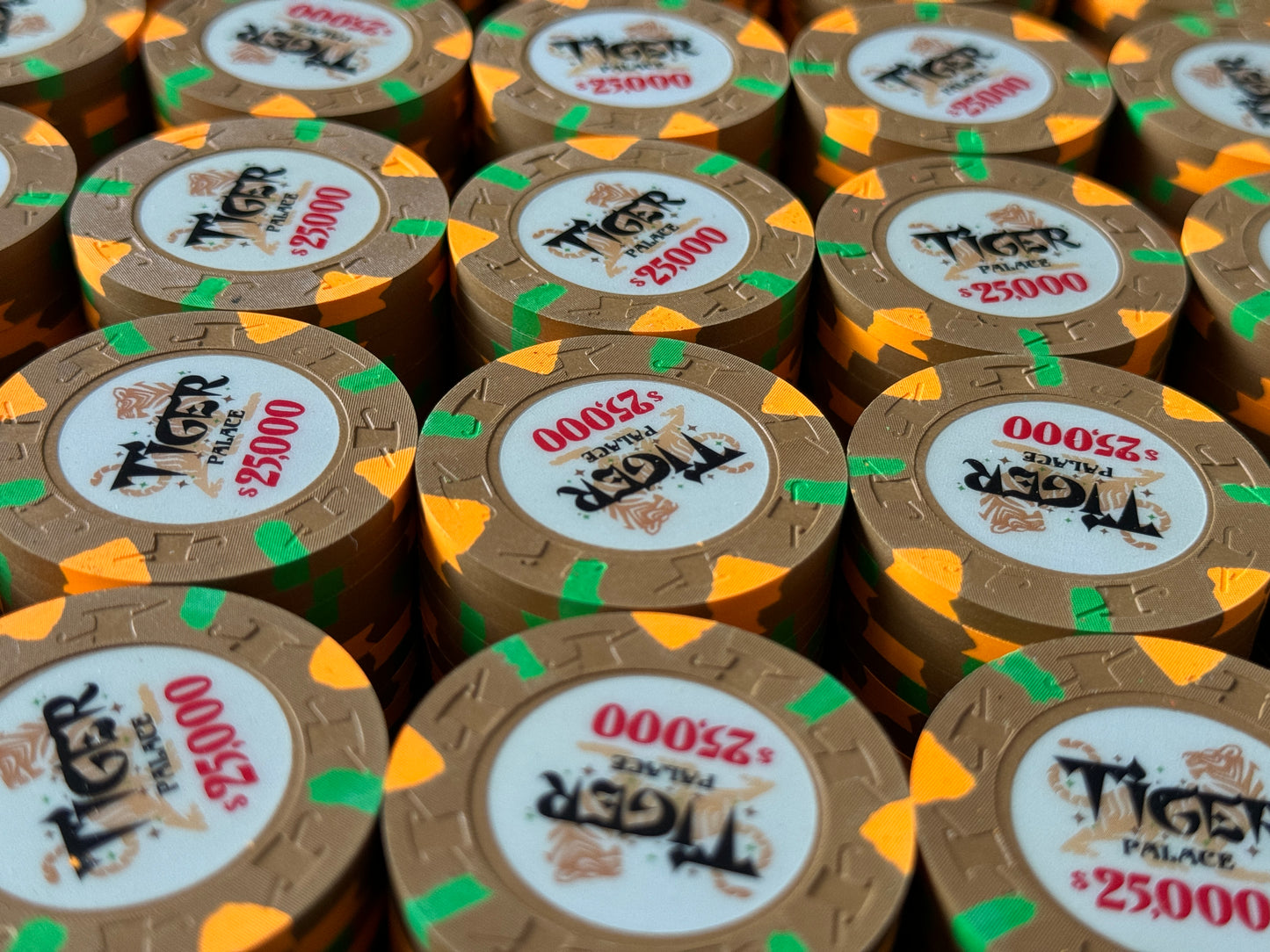 Tiger Palace (Paulson) Misc Cash $25,000 chip - Gold - 43mm - One Barrel