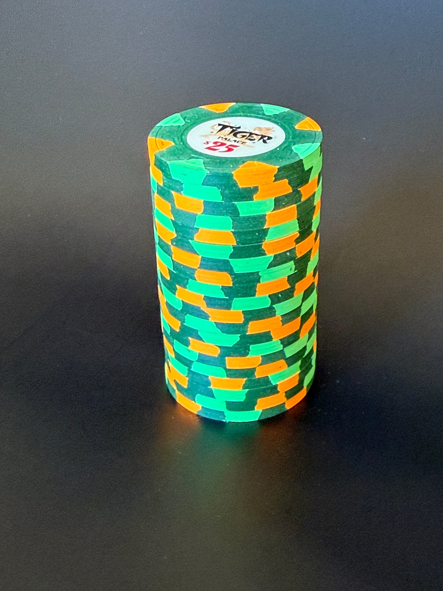 Tiger Palace (Paulson) VIP2 Cash $25 chip - Avocado (Green) 39mm - One Barrel