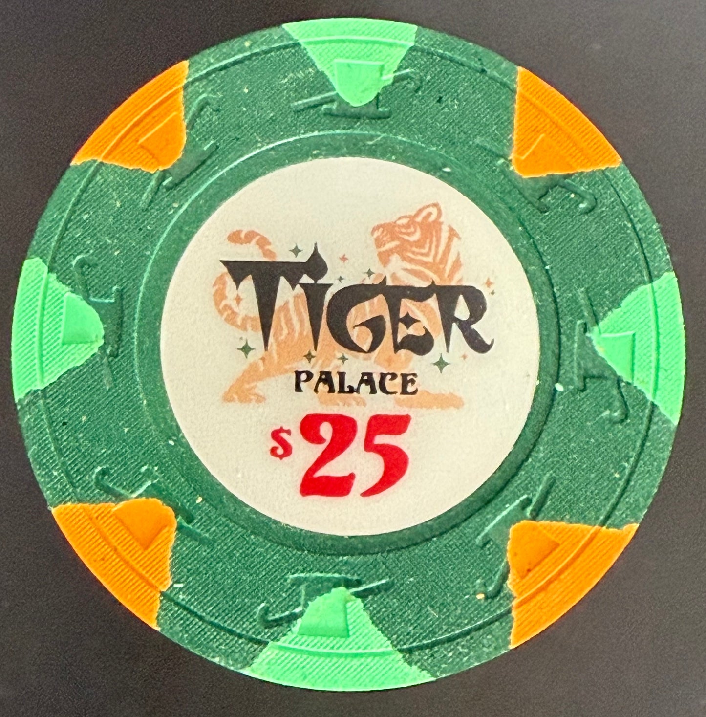 Tiger Palace (Paulson) VIP2 Cash $25 chip - Avocado (Green) 39mm - One Barrel