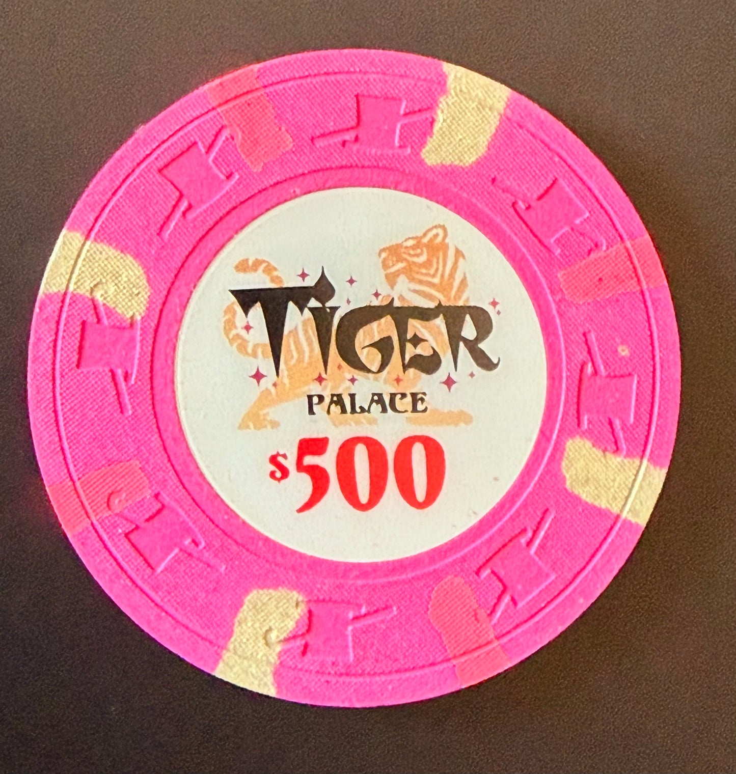 Tiger Palace (Paulson) VIP2 Cash $500 chip - Light Violet 39mm - One Barrel