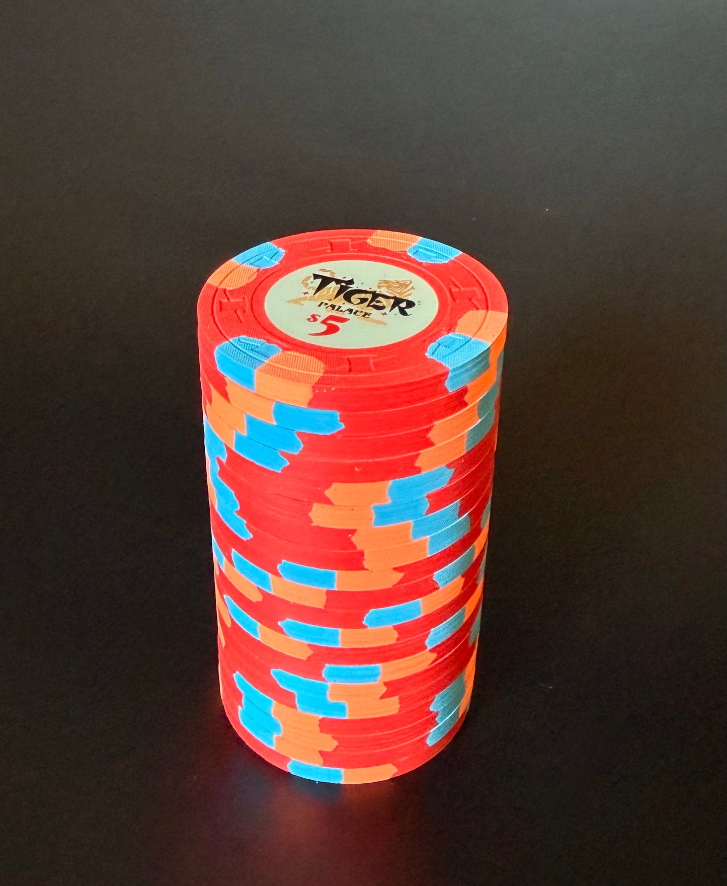 Tiger Palace (Paulson) VIP1 Cash $5 chip - Royal Red 39mm - One Barrel