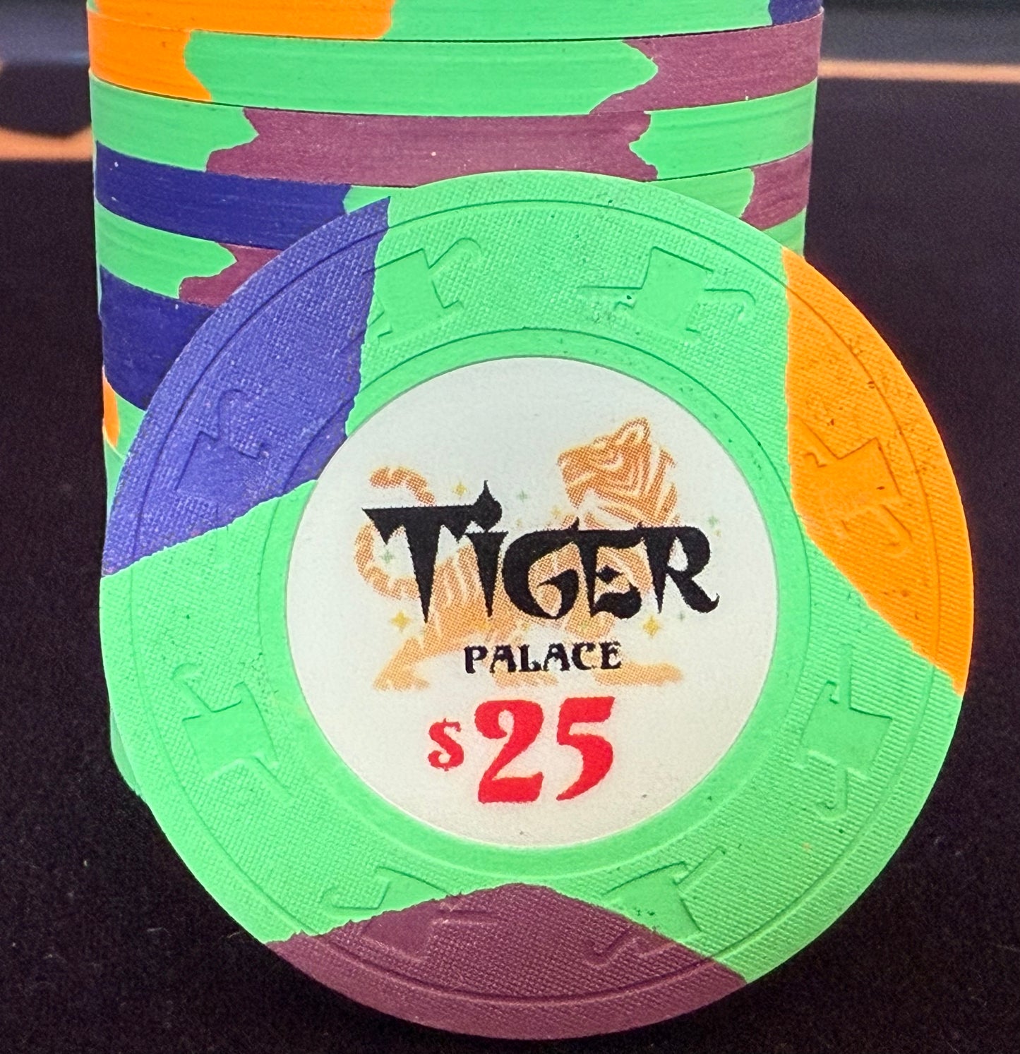 Tiger Palace (Paulson) Tri-moon cash $25 - Green 39mm - One Barrel