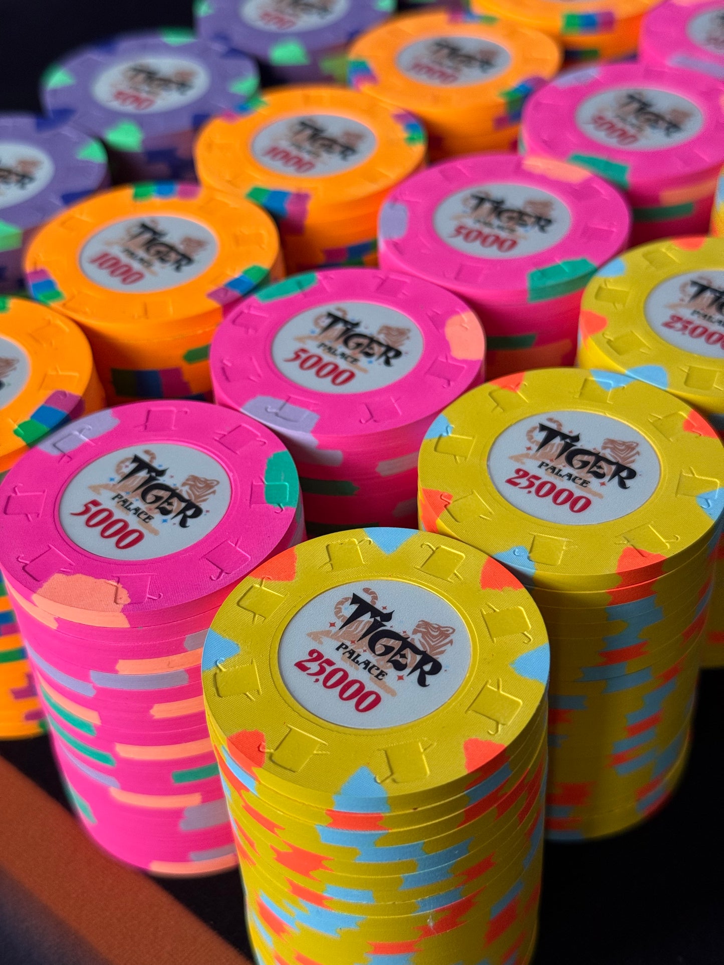 Tiger Palace (Paulson) Tournament Set - 48mm 'Fat Hat' T500-based Tournament Set, 400 Chips