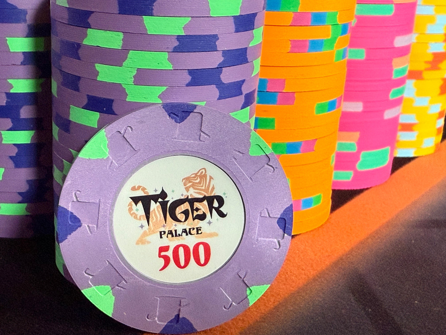 Tiger Palace (Paulson) Tournament Set - 48mm 'Fat Hat' T500-based Tournament Set, 400 Chips