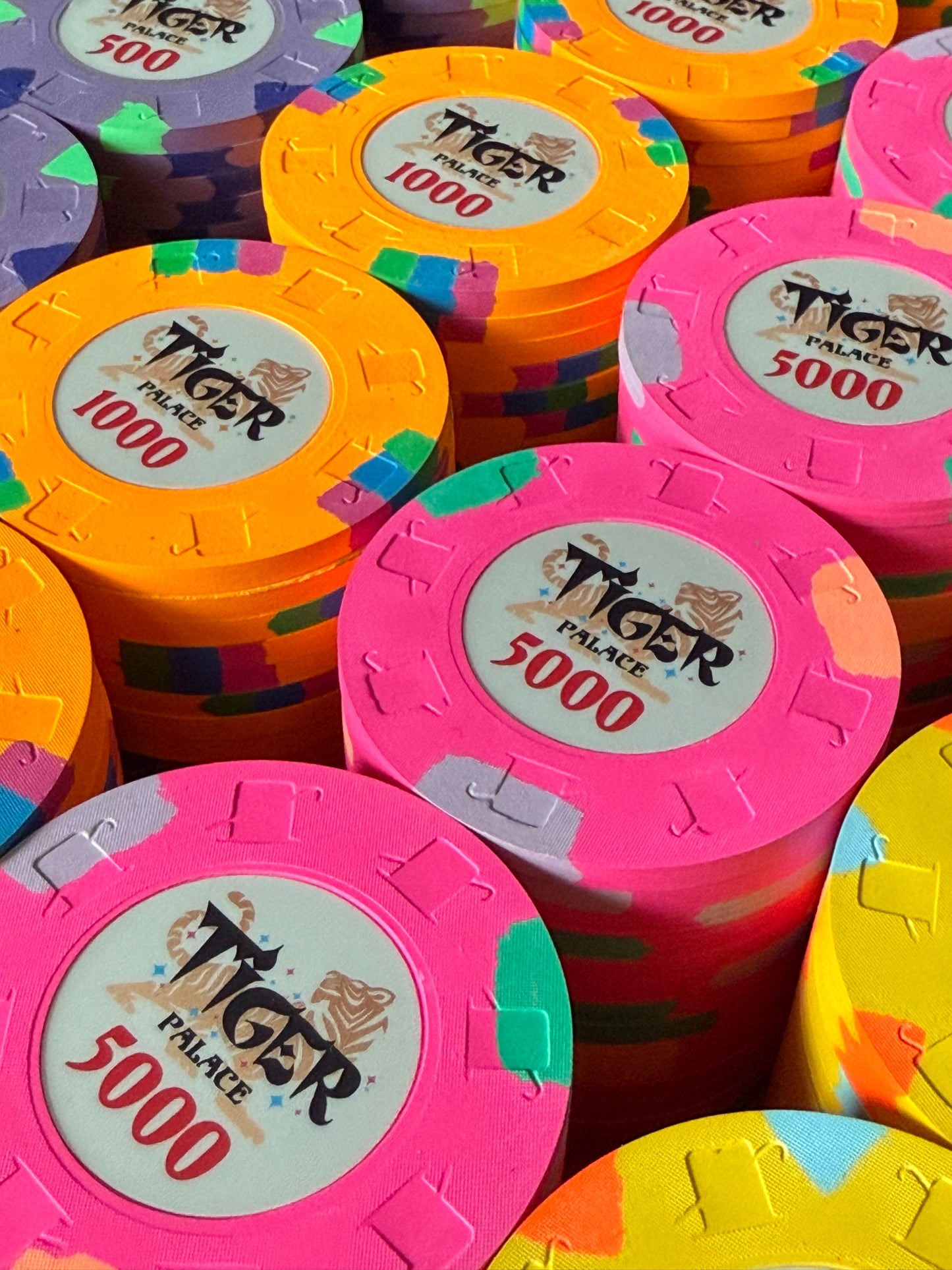 Tiger Palace (Paulson) Tournament Set - 48mm 'Fat Hat' T500-based Tournament Set, 400 Chips