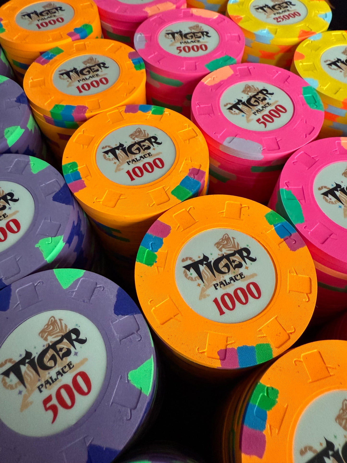 Tiger Palace (Paulson) Tournament Set - 48mm 'Fat Hat' T500-based Tournament Set, 400 Chips