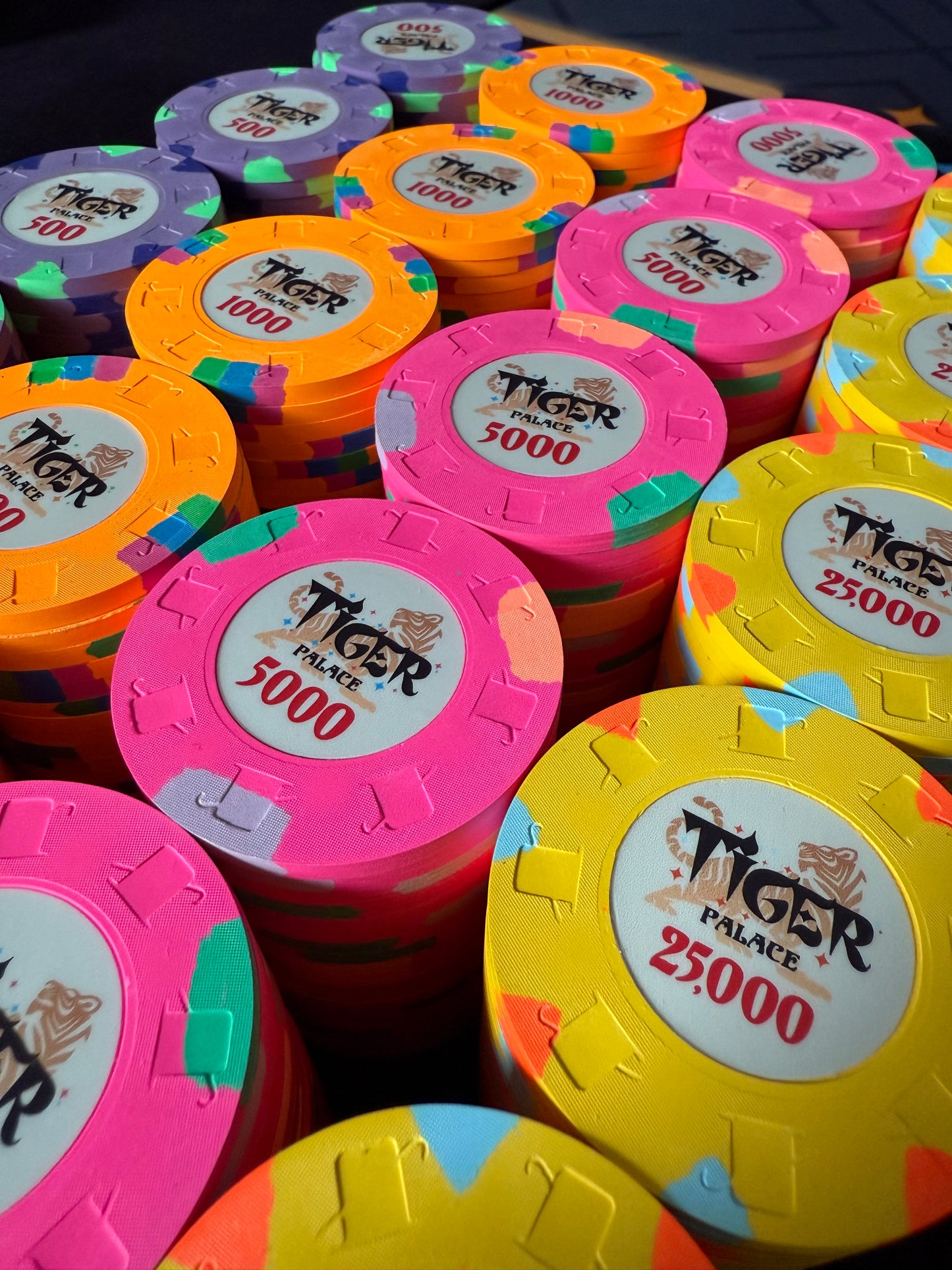 Tiger Palace (Paulson) Tournament Set - 48mm 'Fat Hat' T500-based Tournament Set, 400 Chips