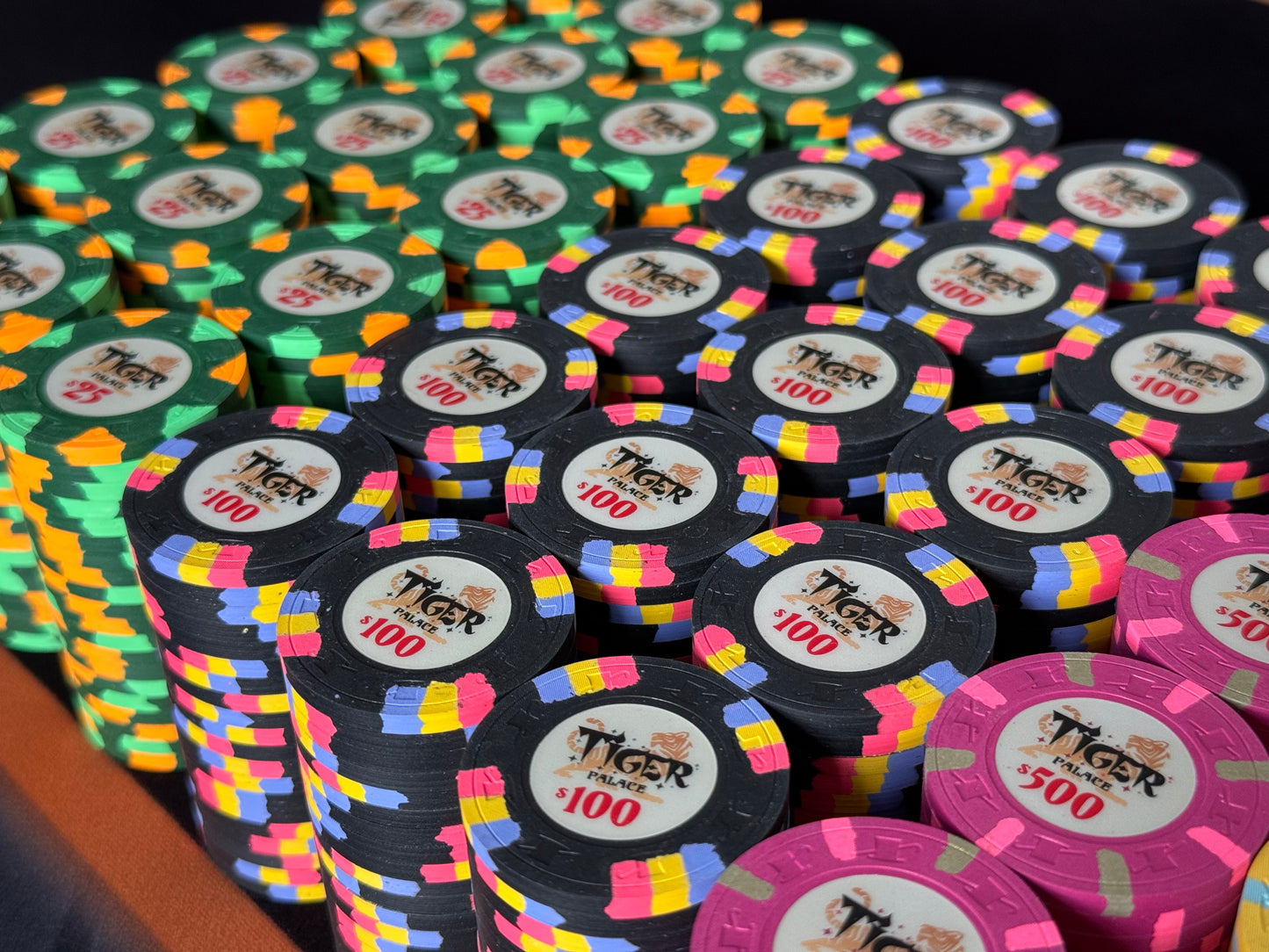Tiger Palace (Paulson) Cash Set: VIP2 $25/$50 to $50/$100+ 'Vegas' set - 1000 chips