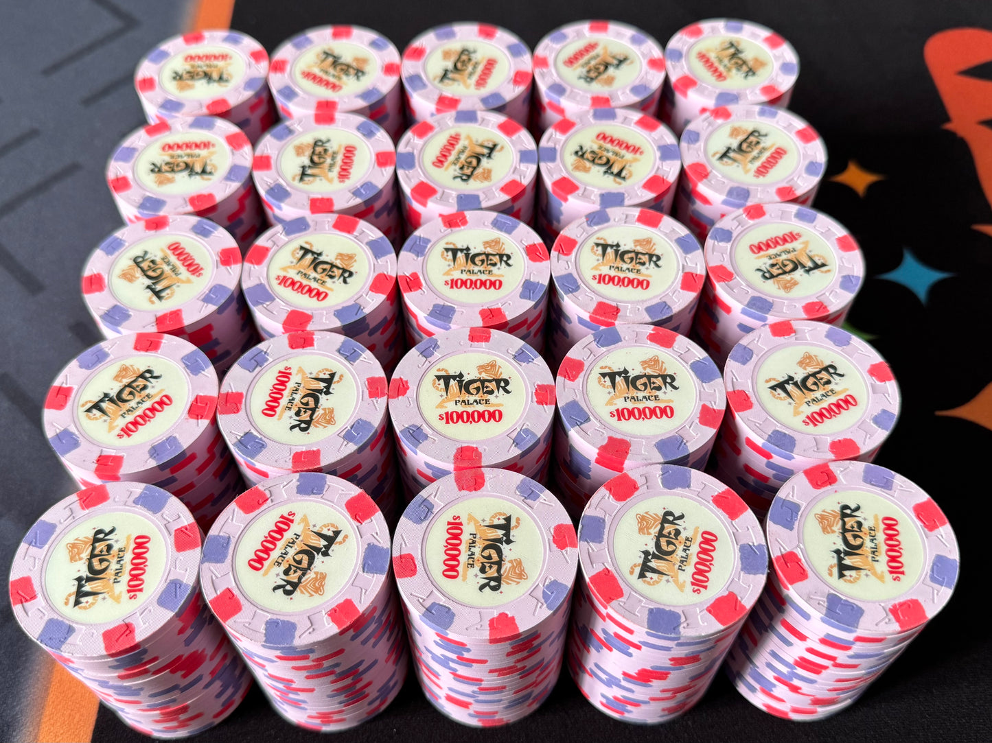 Tiger Palace (Paulson) Misc Cash $100,000 chip - Hawaii Flower - 43mm - One Barrel