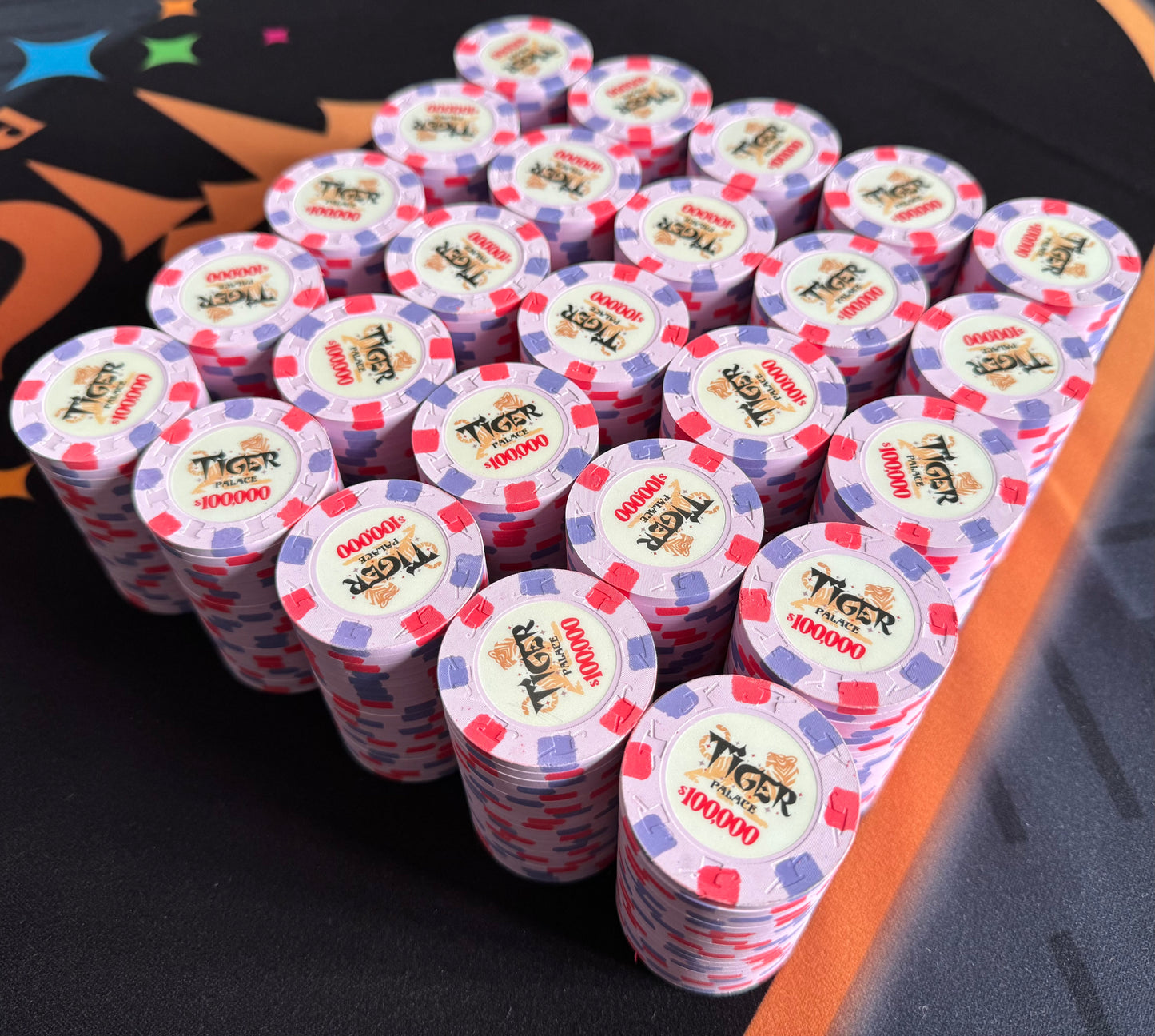 Tiger Palace (Paulson) Misc Cash $100,000 chip - Hawaii Flower - 43mm - One Barrel