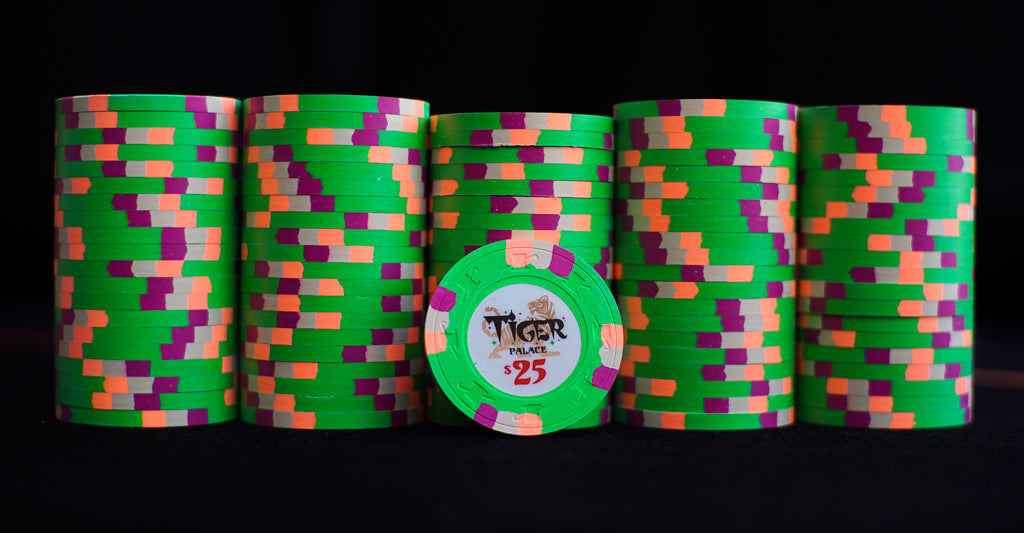 Tiger Palace (Paulson) Primary Cash $25 chip - Green 39mm - One Barrel