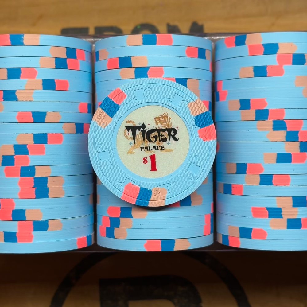 Tiger Palace (Paulson) VIP2 Cash $1 chip - Blue 39mm - One Barrel