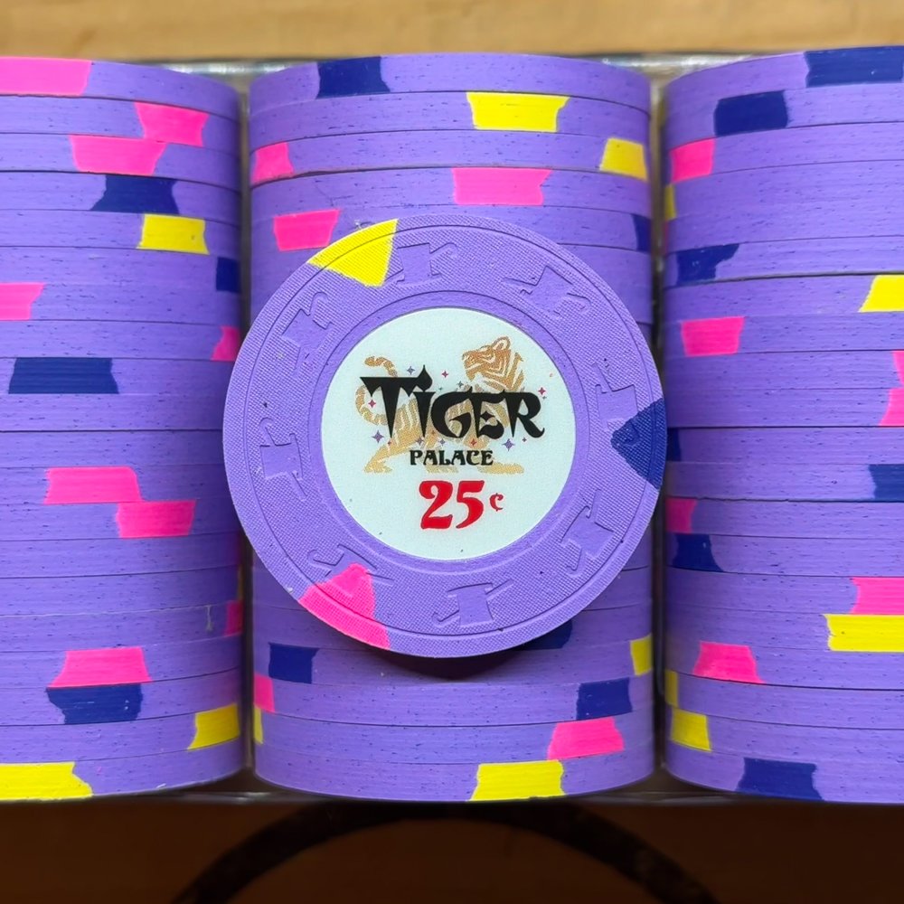 Tiger Palace (Paulson) VIP2 Cash $0.25 chip - Orchid (Purple) 39mm - One Barrel