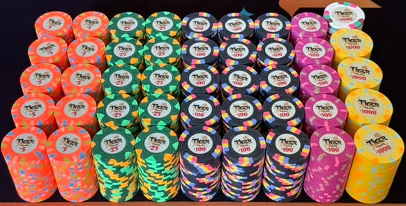 Tiger Palace (Paulson) Cash Set: VIP2 $5/$10/$25+ 'Vegas' set - 900 chips