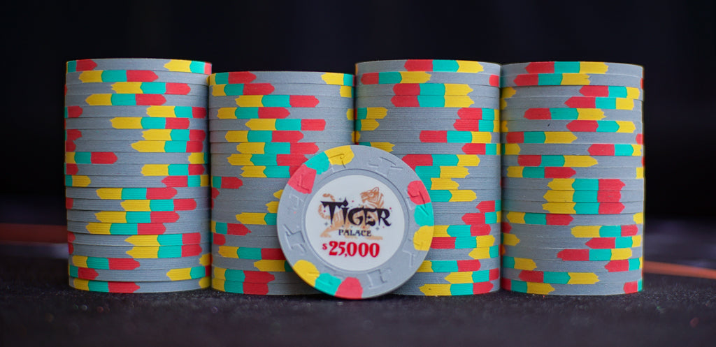 Tiger Palace (Paulson) Secondary Cash $25,000 chip - Metallic Silver - 43mm - One Barrel