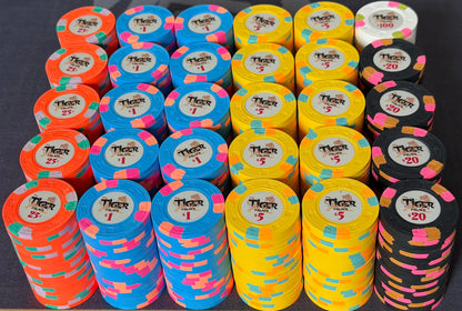 Tiger Palace (Paulson) relabeled $0.25/$0.50 Cash Set (cali colors, orange fracs) - 600 Chips