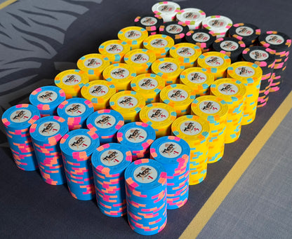 Tiger Palace (Paulson) relabeled $1/$2 Cash Set (cali colors, black $20s) - 800 Chips
