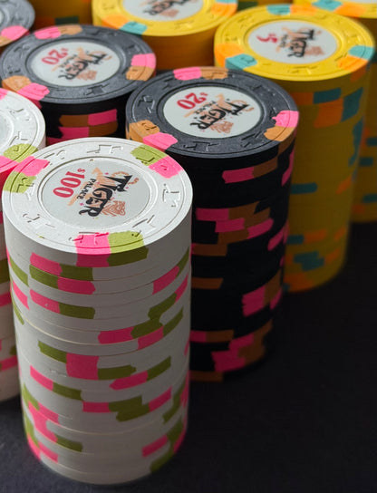 Tiger Palace (Paulson) relabeled $1/$2 Cash Set (cali colors, black $20s) - 800 Chips