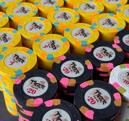 Tiger Palace (Paulson) relabeled $1/$2 Cash Set (cali colors, black $20s) - 800 Chips