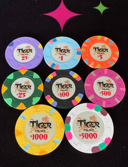 Tiger Palace (Paulson) Sample Set - VIP2 Cash 39/43mm (8 chips)