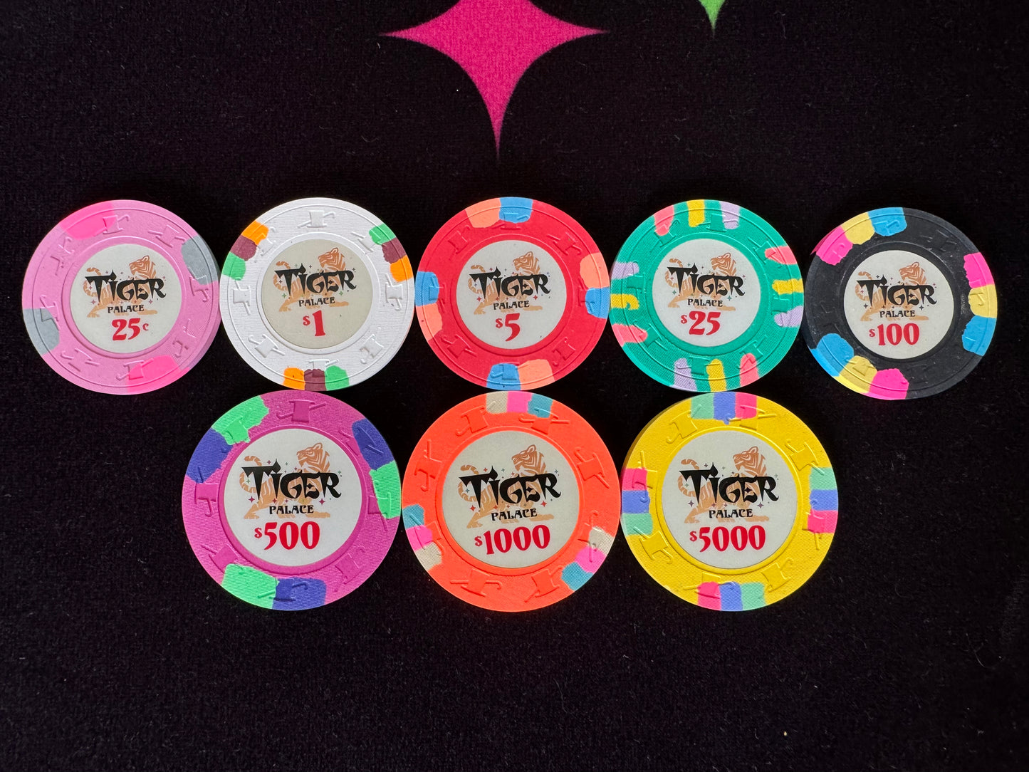 Tiger Palace (Paulson) Sample Set - VIP1 Cash 39/43mm (8 chips)