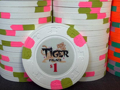 Tiger Palace (Paulson) relabeled $1/$2 Cash Set (Vegas colors, blaze orange $5s, yellow $20s) - 600 Chips (Copy)