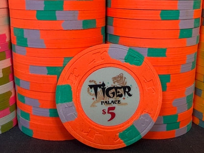 Tiger Palace (Paulson) relabeled $1/$2 Cash Set (Vegas colors, blaze orange $5s, yellow $20s) - 600 Chips (Copy)