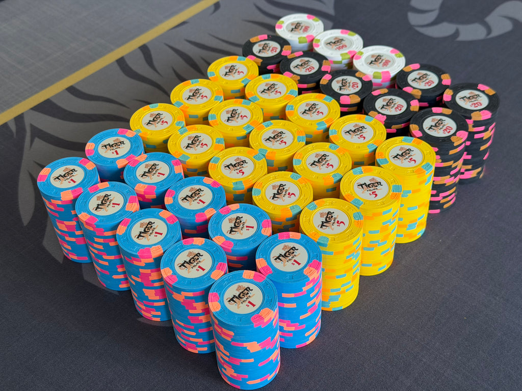 Tiger Palace (Paulson) relabeled $1/$2 Cash Set (cali colors, black $20s) - 700 Chips