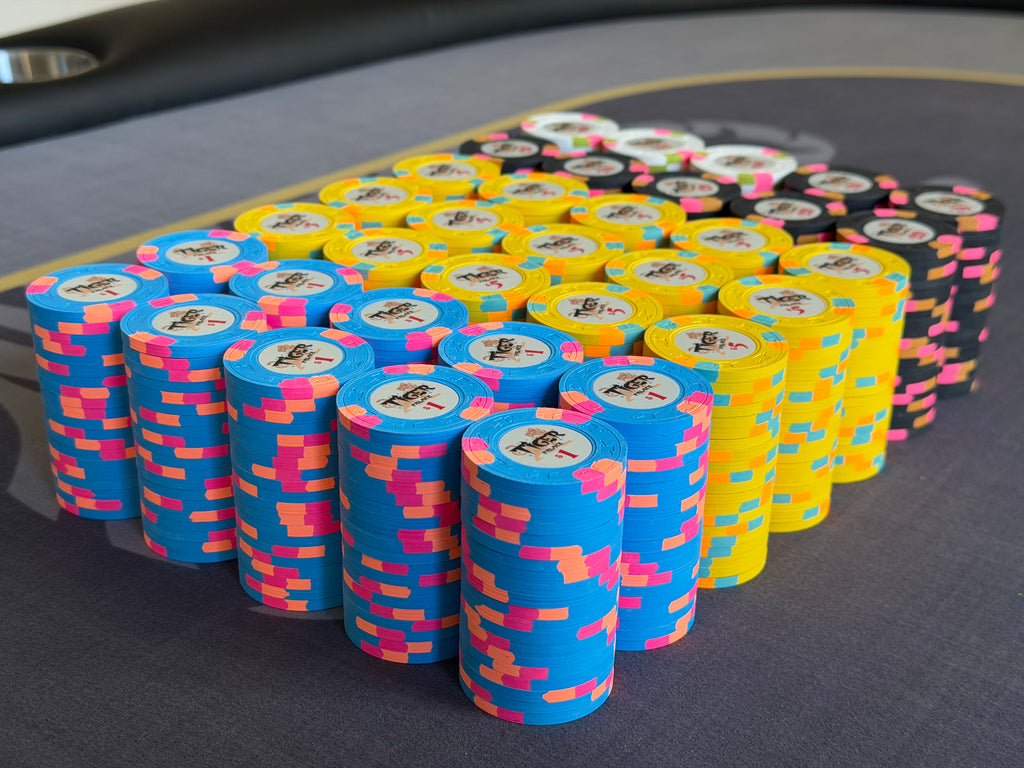 Tiger Palace (Paulson) relabeled $1/$2 Cash Set (cali colors, black $20s) - 700 Chips