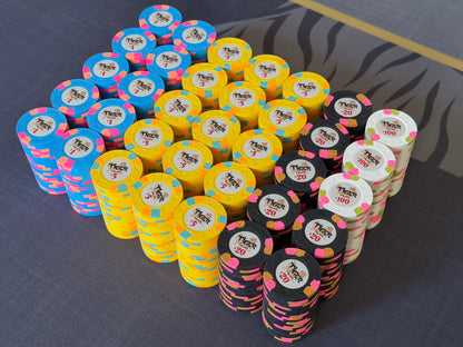 Tiger Palace (Paulson) relabeled $1/$2 Cash Set (cali colors, black $20s) - 700 Chips
