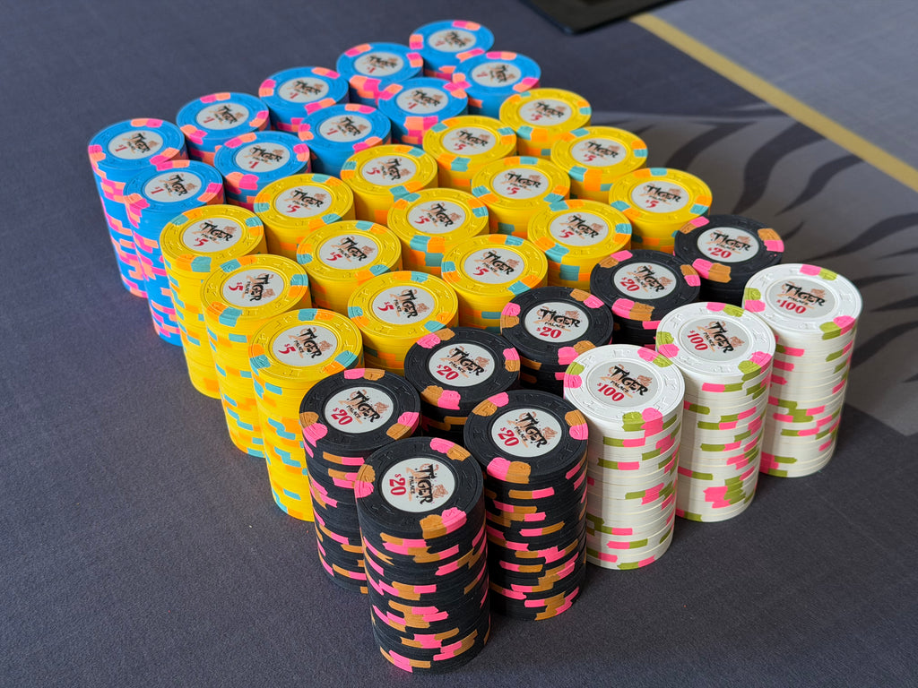 Tiger Palace (Paulson) relabeled $1/$2 Cash Set (cali colors, black $20s) - 700 Chips