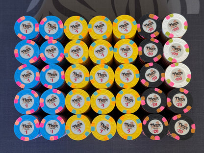 Tiger Palace (Paulson) relabeled $1/$2 Cash Set (cali colors, black $20s) - 700 Chips
