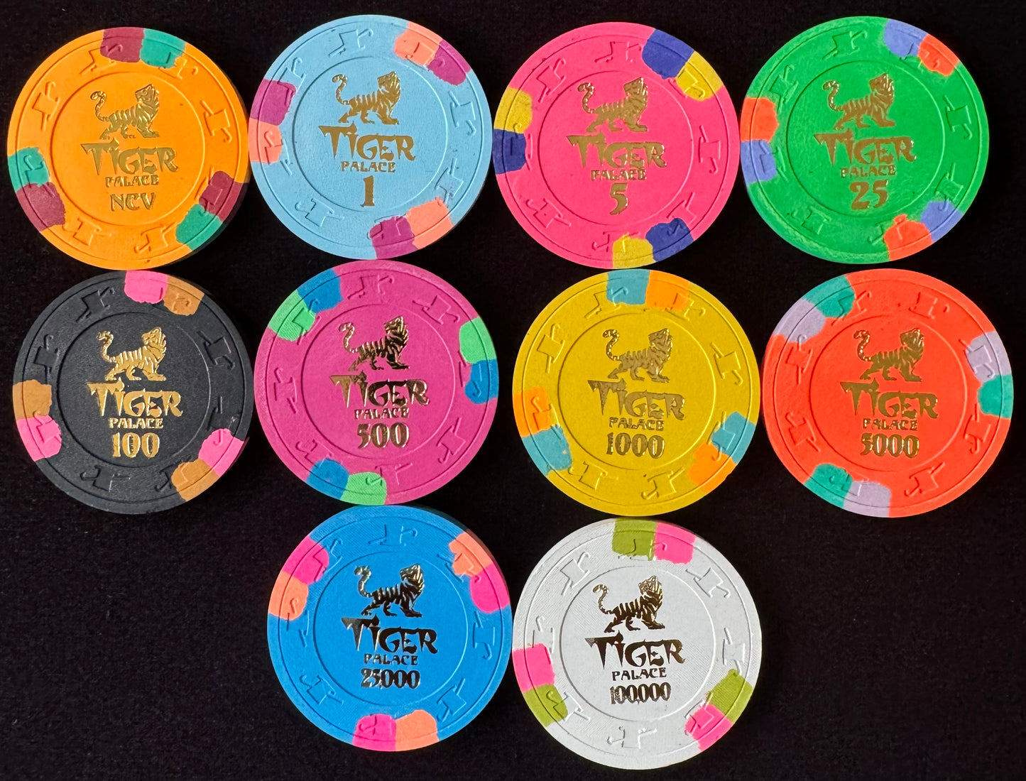 Tiger Palace (Paulson) Sample Set - Hot Stamp Tournament 39mm (10 chips)