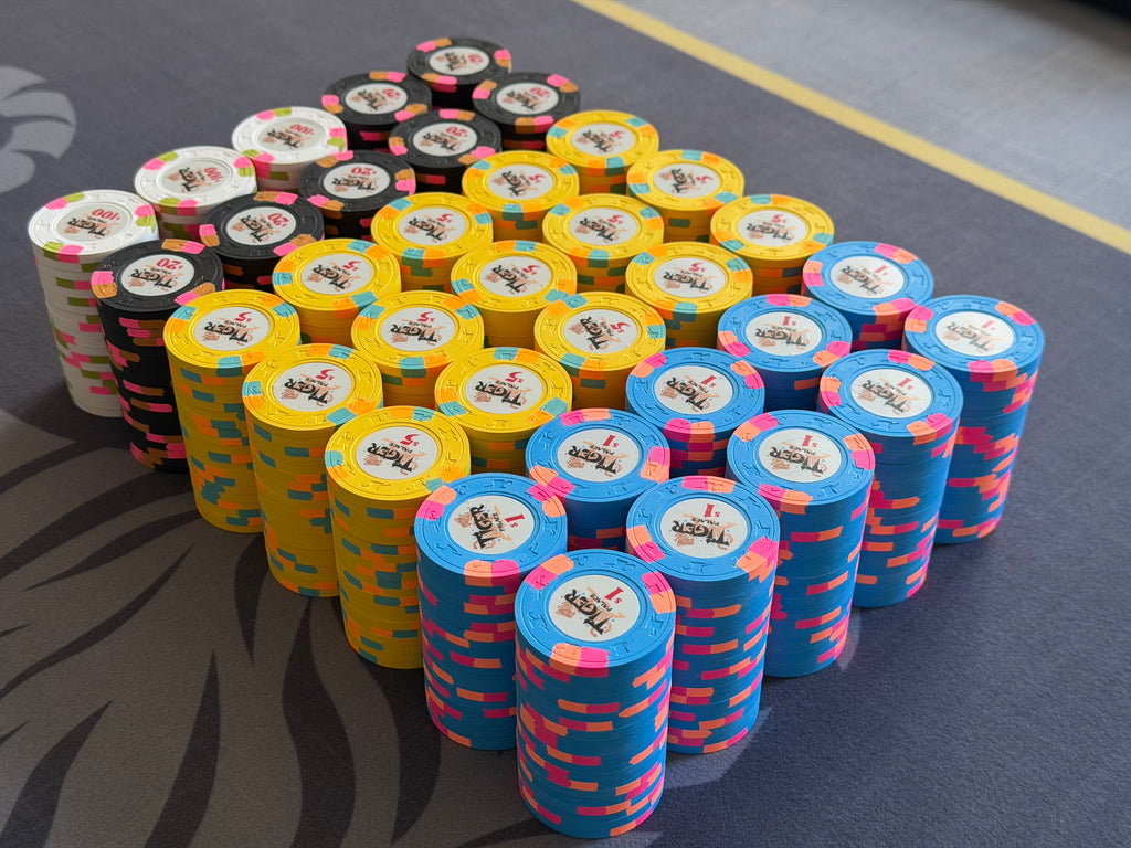 Tiger Palace (Paulson) relabeled $1/$2 Cash Set (cali colors, black $20s) - 700 Chips