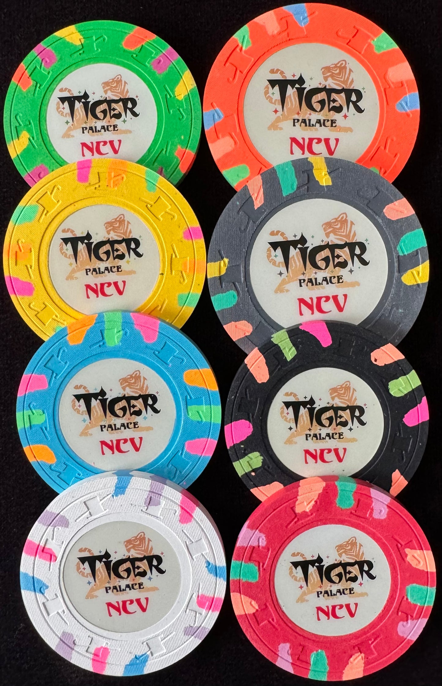 Tiger Palace (Paulson) Sample Set - 4TSA18 aka 'Bear Claws' 39/43mm (8 chips)