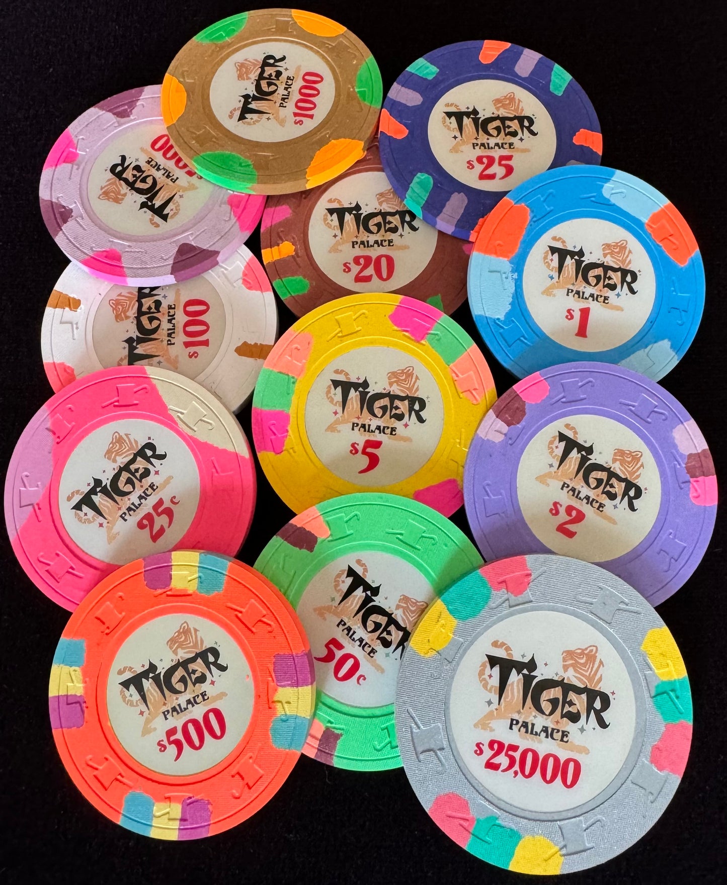 Tiger Palace (Paulson) Sample Set - Secondary Cash 39/43mm (12 chips)