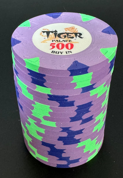 Tiger Palace (Paulson) 48mm '500' Denom Buy-in chip - Lilac - ONE Barrel