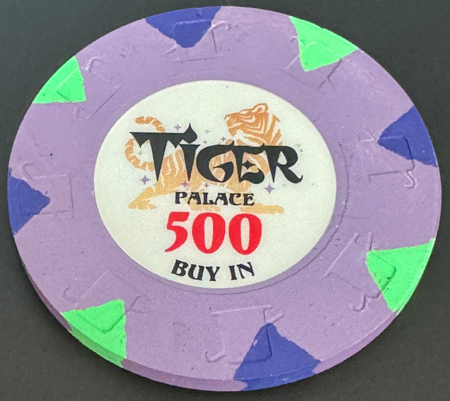 Tiger Palace (Paulson) 48mm '500' Denom Buy-in chip - Lilac - ONE Barrel