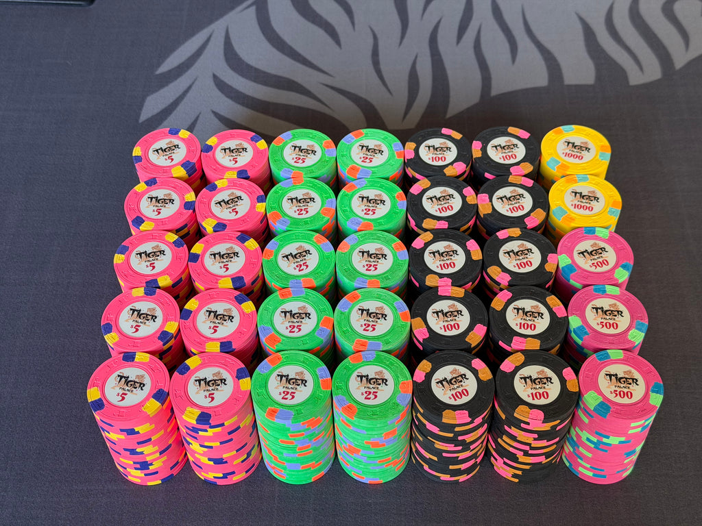 Tiger Palace (Paulson) relabeled $5/$10 Cash Set (Vegas colors)- 700 Chips