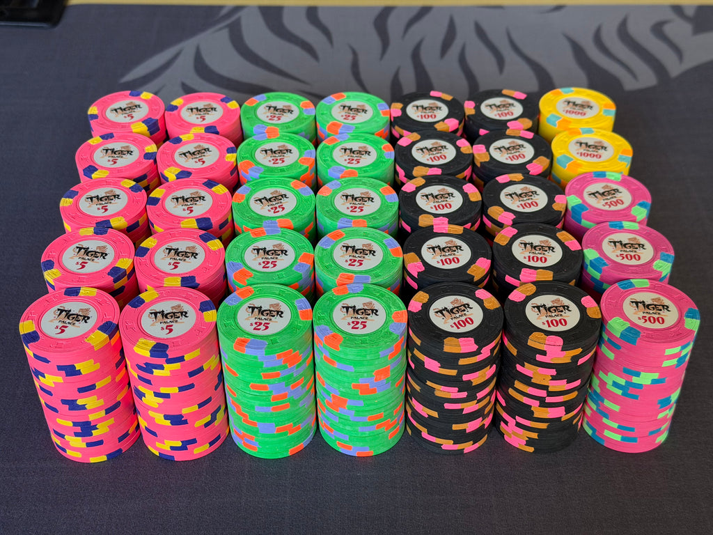 Tiger Palace (Paulson) relabeled $5/$10 Cash Set (Vegas colors)- 700 Chips