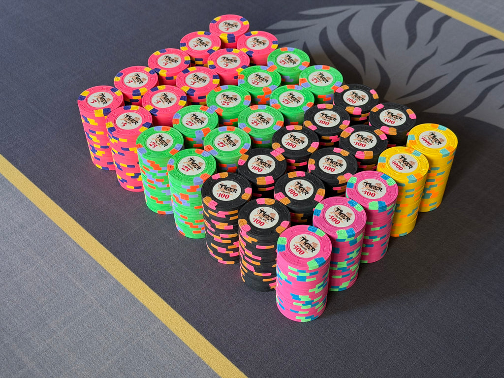 Tiger Palace (Paulson) relabeled $5/$10 Cash Set (Vegas colors)- 700 Chips