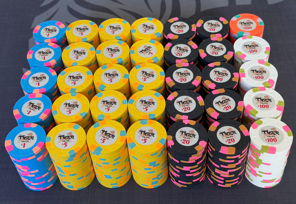 Tiger Palace (Paulson) relabeled $2/$5 Cash Set (cali colors) - 700 Chips