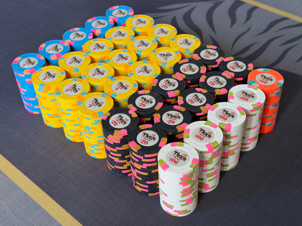 Tiger Palace (Paulson) relabeled $2/$5 Cash Set (cali colors) - 700 Chips